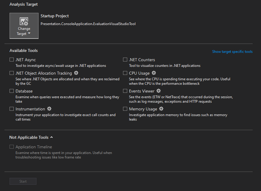 Performance Profiler no Visual Studio